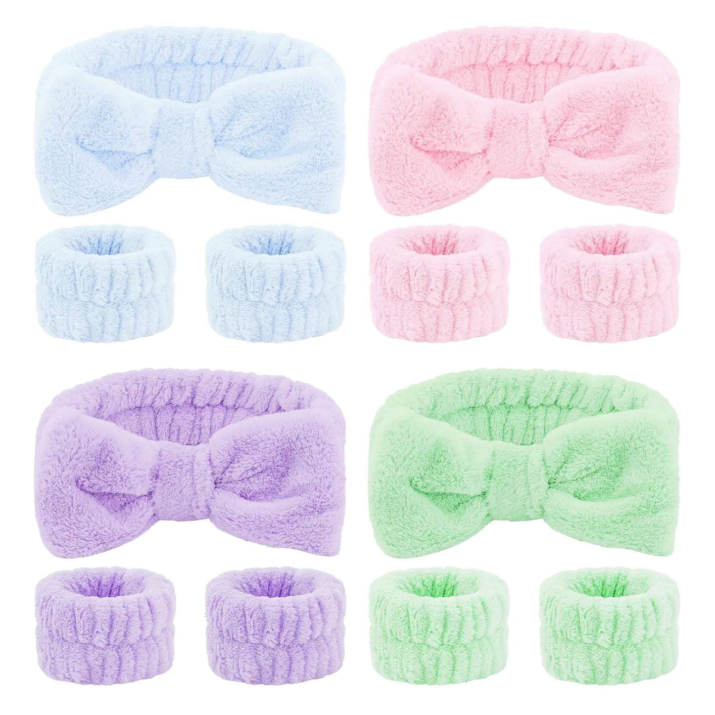 Microfiber Face Wash Headband & Wristband Set